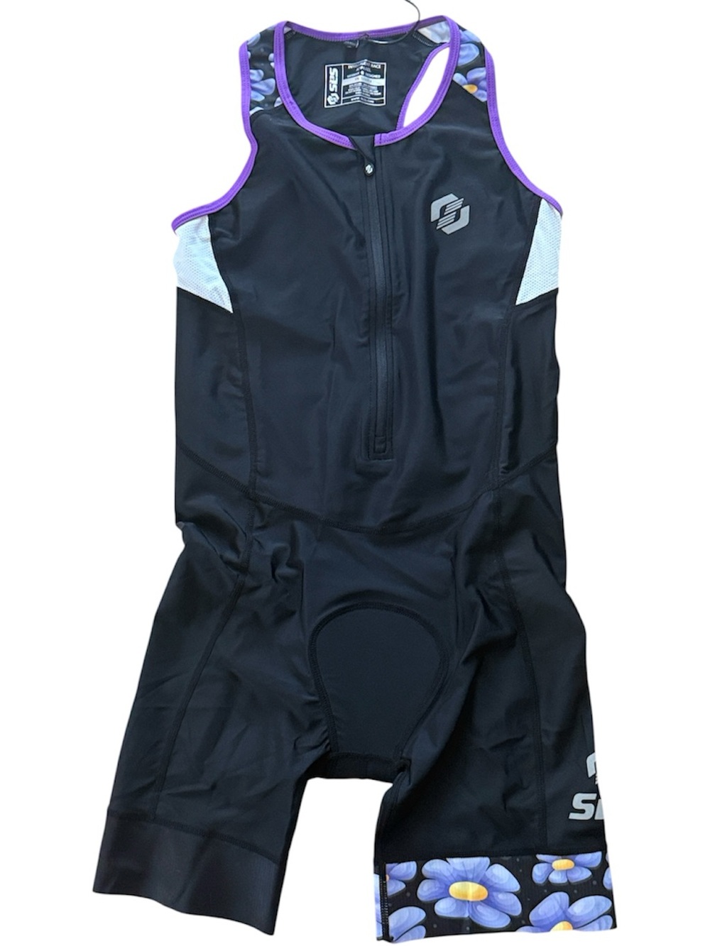 SLS3 WOMENS ONE PIECE SLEEVELESS TRIATHLON SUIT COMFORTABLE NO SHELF BRA MEDIUM